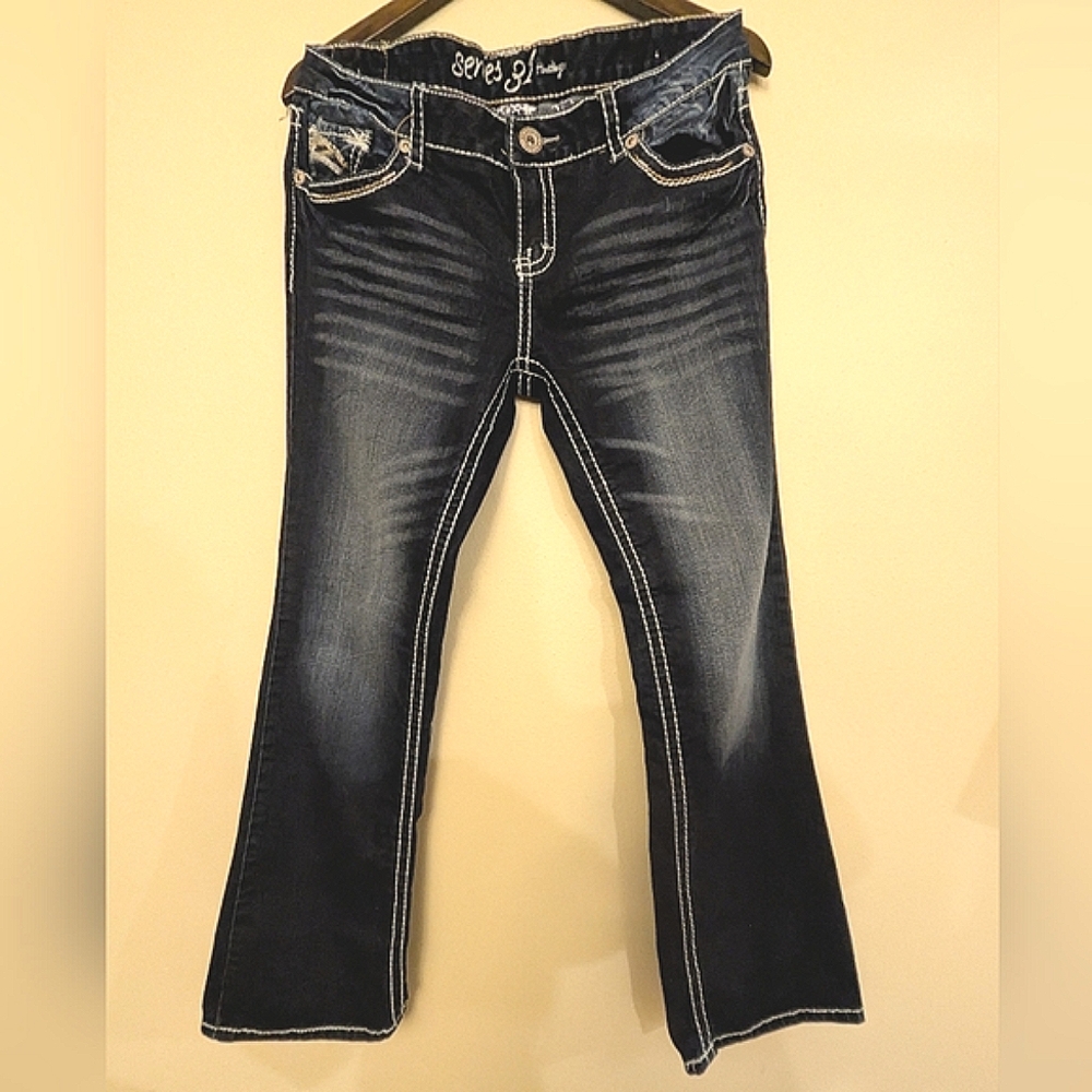 Amethyst Series 31 Boot Cut Jeans with Vintage Fading - Sz 13
